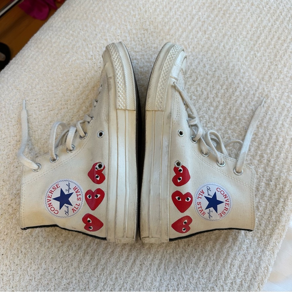 Converse x Comme des Garcons high tops sz 7.5 - Picture 5 of 8
